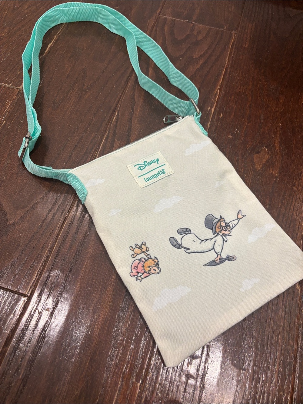 Disney Loungefly Peter Pan Never Grow Up Adjustable Strap Crossbody Like New